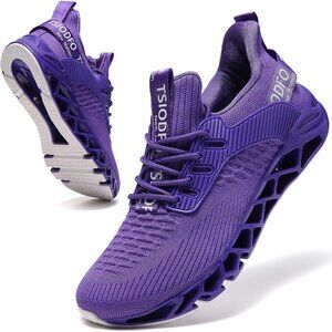 Men's Sport Fashion Running Walking Purple Athletic Tennis Sneakers Shoes